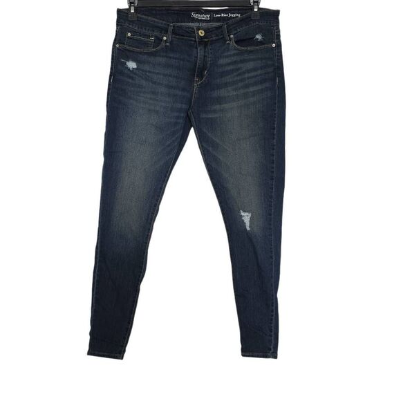 Signature by Levi's Strauss Women's Size 14 Blue Low Rise Jeggings - Picture 1 of 5